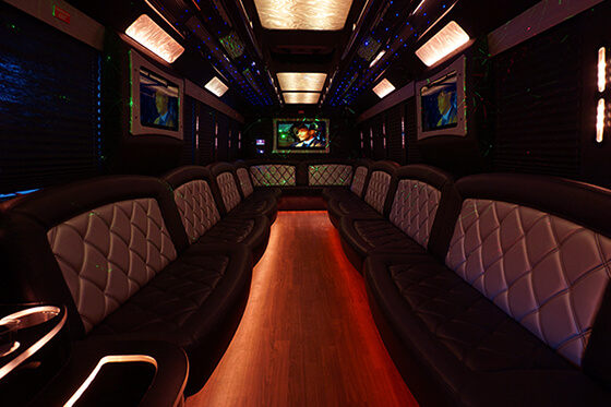 party bus with hardwood floors